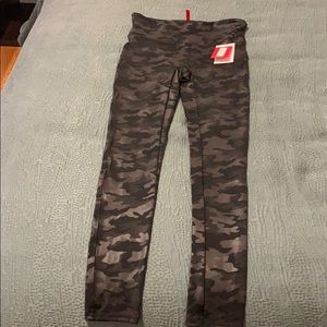 Spanx faux leather camo legging